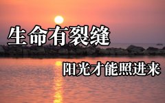 <b>生命必须有裂缝，阳光才能照得进来</b>