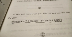 如果你因失去了太阳而流泪，那么你也将失去群