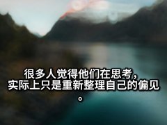 <strong>很多人觉得他们在思考，实际上他</strong>