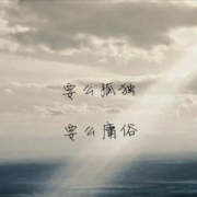 <strong>要么孤独，要么庸俗</strong>